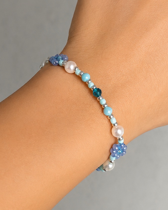 Blütenruhe – Perlenarmband für Balance, Ruhe & Vertrauen – Bild 3