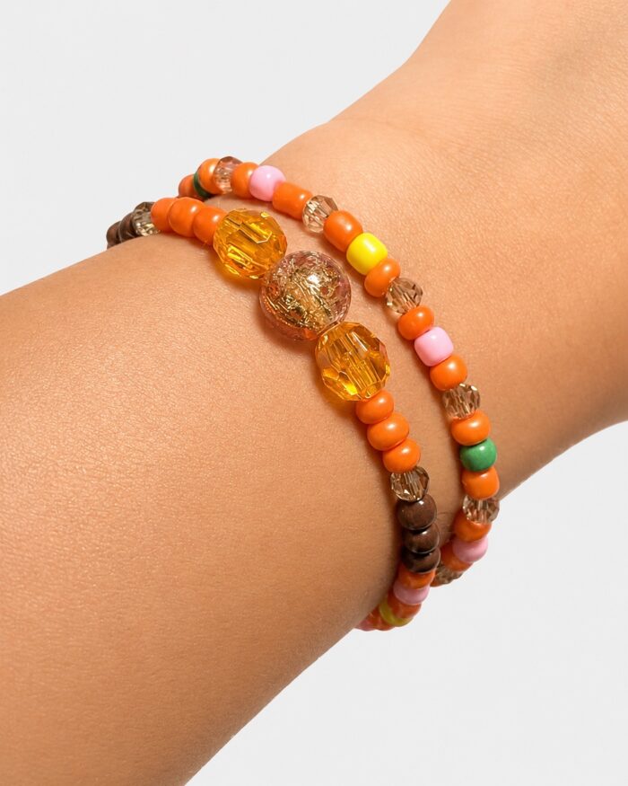 Mutfunke – Perlenarmband in Orange für Energie, Kraft & Mut