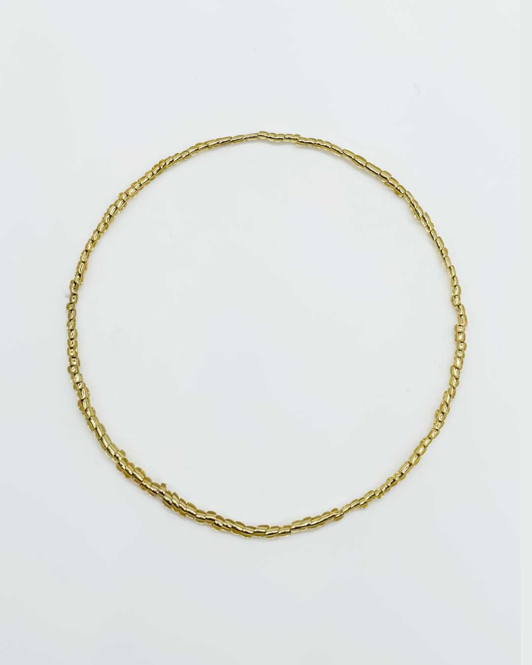 Goldsichtig – einfaches Perlenarmband – Bild 1