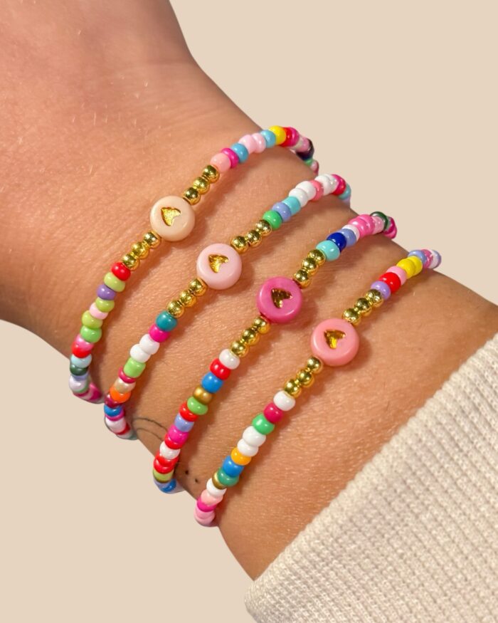 Buntes Zuckerherz – Perlenarmband für Liebe, Selbstliebe & Weiblichkeit