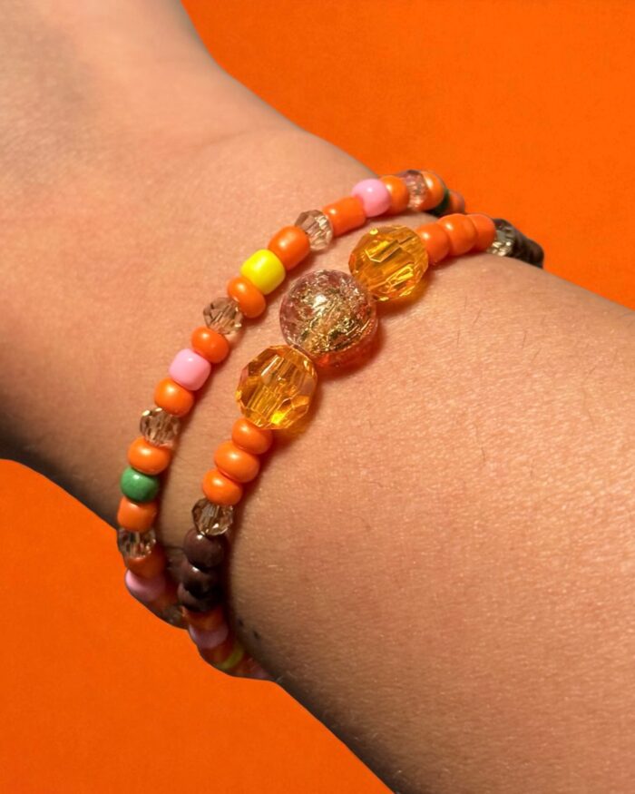 Mutfunke – Perlenarmband in Orange für Energie, Kraft & Mut