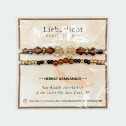 Herbst-Set braun – 2 Perlenarmbänder - Thumbnail Image 1