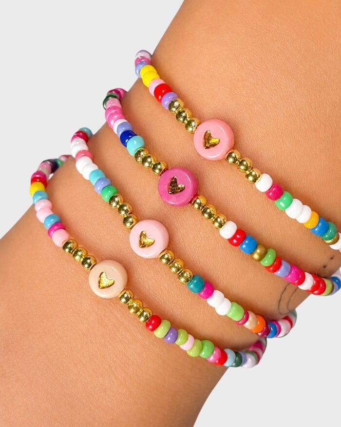 Buntes Zuckerherz – Perlenarmband für Liebe, Selbstliebe & Weiblichkeit