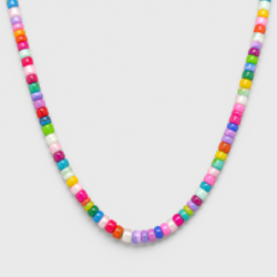 Basic Perlenkette aus 3mm Glasperlen – verschiedene Farben - Thumbnail Image 1