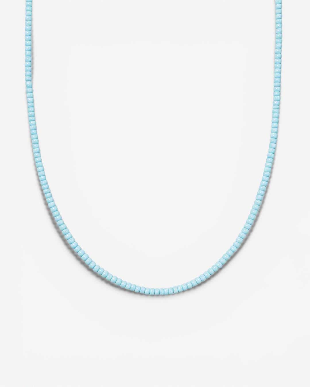 Perlenkette-Halskette-3mm-Glasperlen-hellblau-Liebeslicht-Perlenzauber