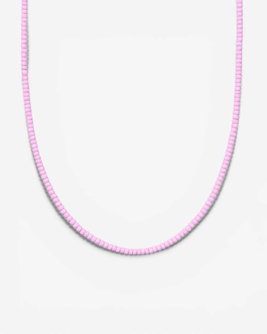 Perlenkette-Halskette-3mm-Glasperlen-rosa-Liebeslicht-Perlenzauber