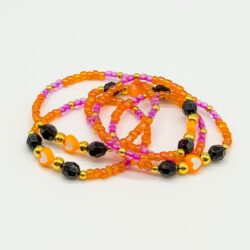 Oranges Herz – Halloween-Edition – Perlenarmband - Thumbnail Image 4