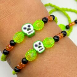 Green Skull – Halloween-Edition – Perlenarmband - Thumbnail Image 2
