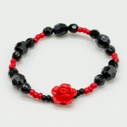 Rote Rose – Halloween-Edition – Perlenarmband - Thumbnail Image 3