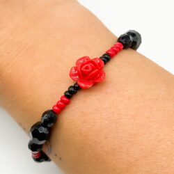 Rote Rose – Halloween-Edition – Perlenarmband - Thumbnail Image 2