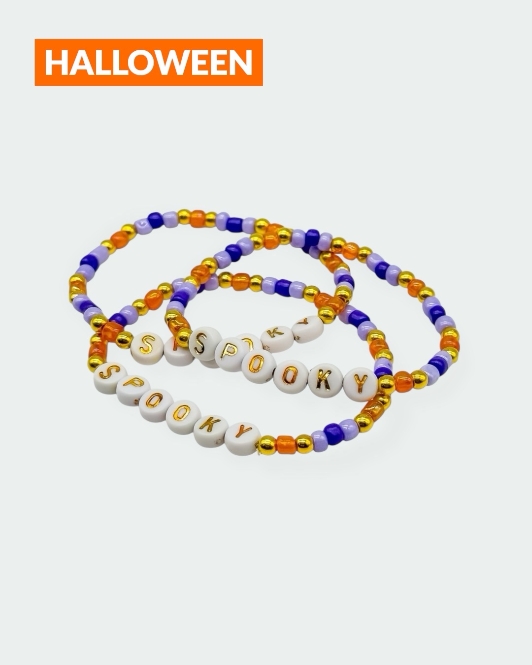 Golden Spooky – Halloween-Edition Perlenarmband – Bild 1