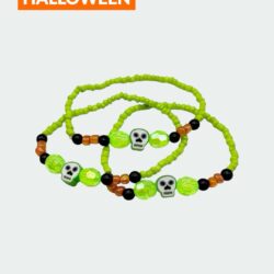 Green Skull – Halloween-Edition – Perlenarmband - Thumbnail Image 1