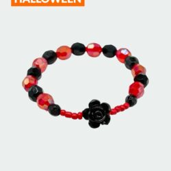 Schwarze Rose – Halloween-Edition – Perlenarmband - Thumbnail Image 1