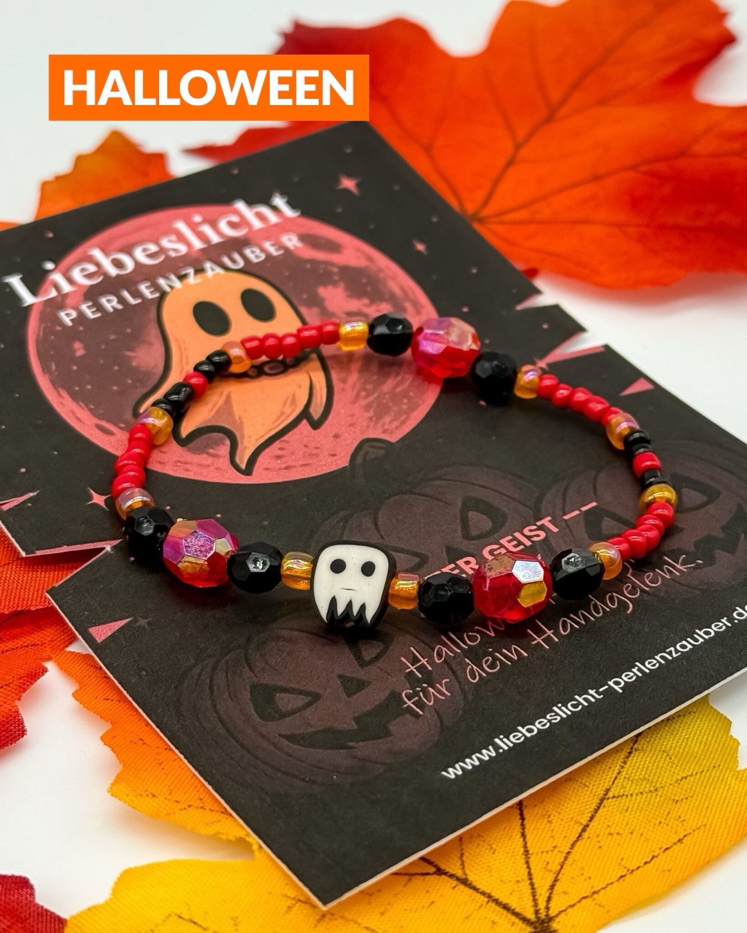 Roter Geist – Halloween-Edition – Perlenarmband – Bild 1