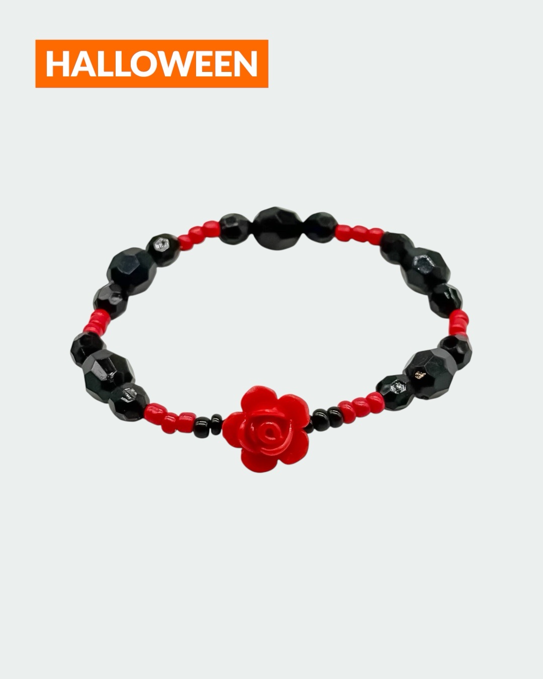 Rote Rose – Halloween-Edition – Perlenarmband – Bild 1