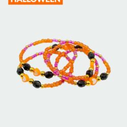 Oranges Herz – Halloween-Edition – Perlenarmband - Thumbnail Image 1
