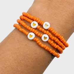 Orange Heart – Perlenarmband mit Herzperle für Liebe, Selbstliebe & Weiblichkeit - Thumbnail Image 1