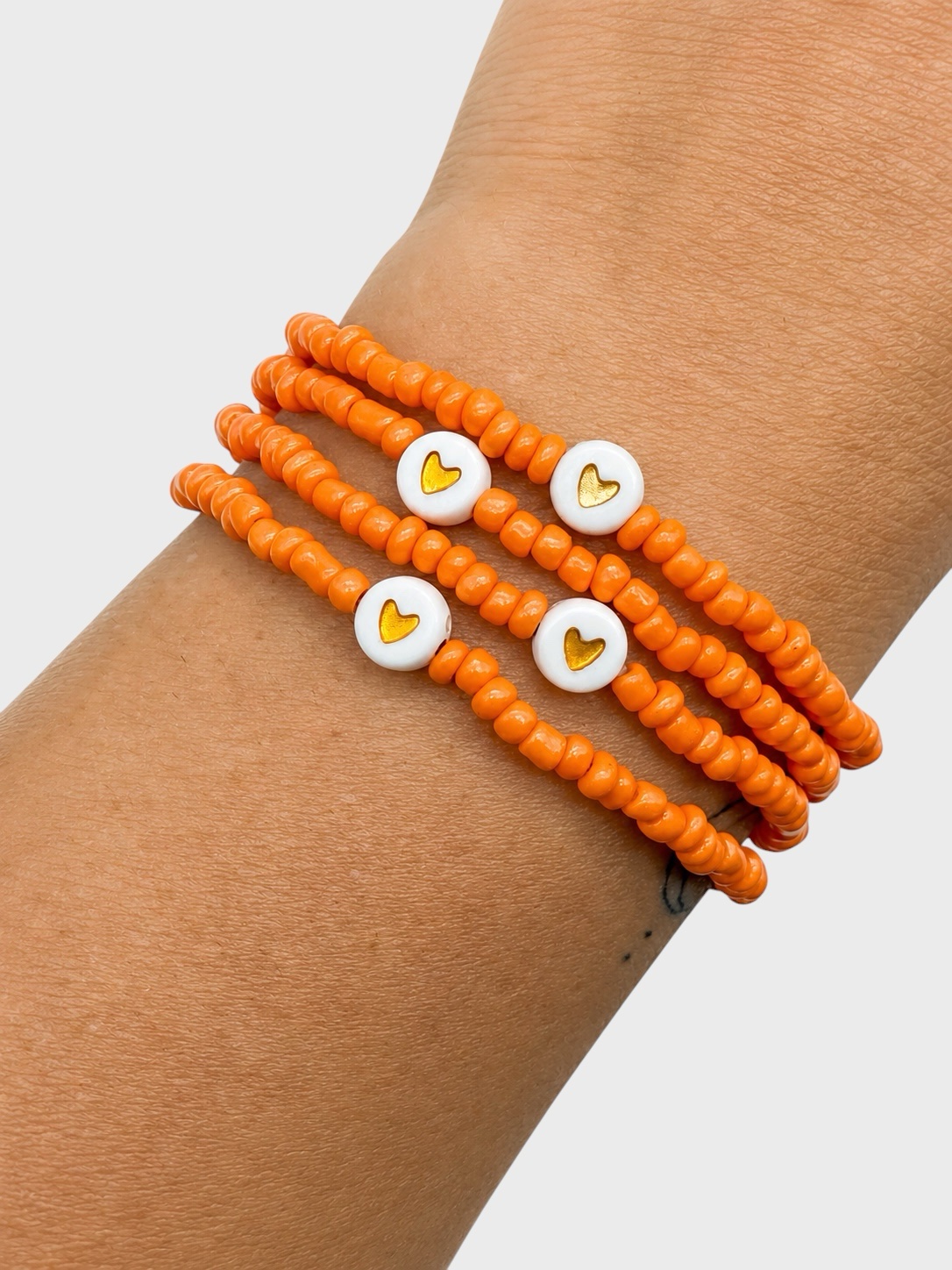 Orange Heart – Perlenarmband mit Herzperle für Liebe, Selbstliebe & Weiblichkeit – Bild 1