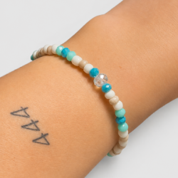 Aqua Balance – zartes Perlenarmband mit Kristallakzent - Thumbnail Image 2
