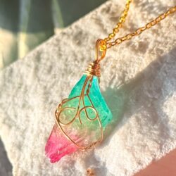 Aurora Quartz – Naturstein-Kette mit Regenbogenquarz - Thumbnail Image 2