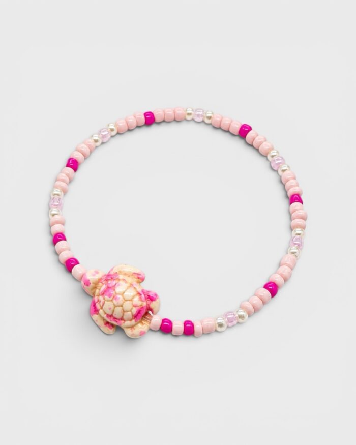 Schildkrötenlicht – Perlenarmband in Rosa für Gelassenheit, Ruhe & Vertrauen