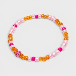 Farbenkuss – Perlenarmband in pink & orange - Thumbnail Image 1