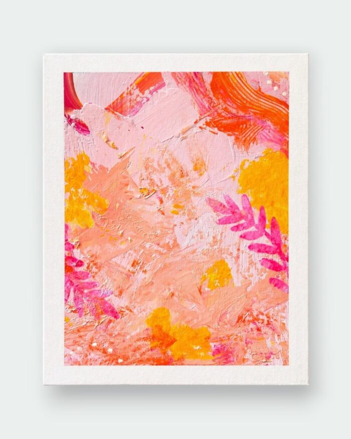 Abstraktes Kunstbild "Pinke Blütezeit"