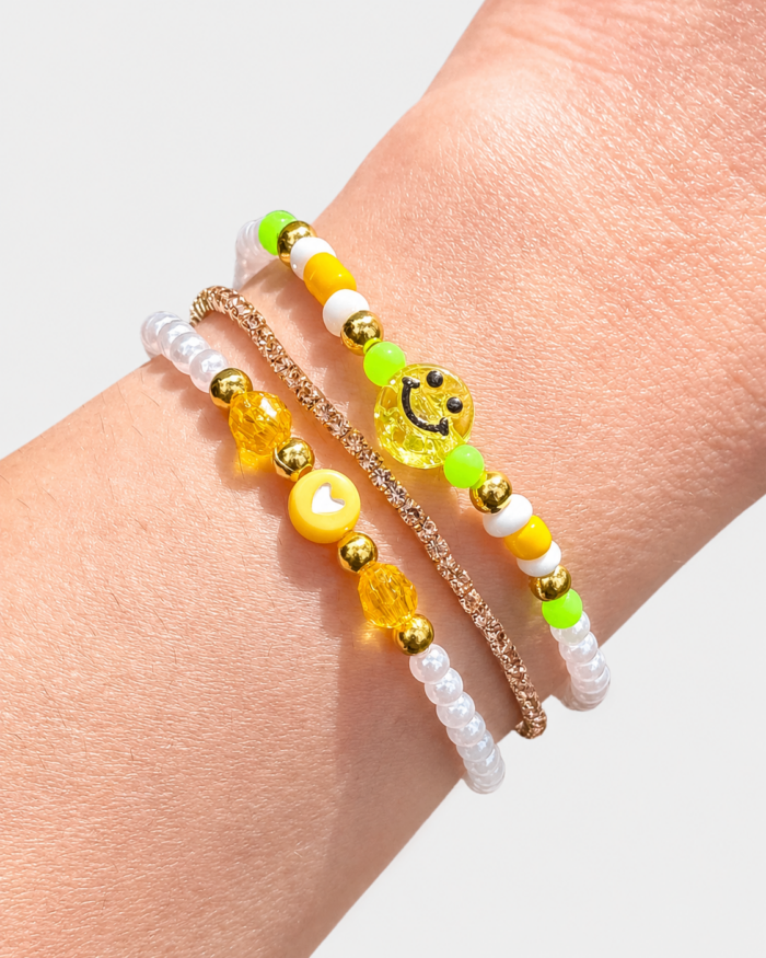 Sunshine & Selflove – 3er Armband-Set für Freude, Glück & Leichtigkeit