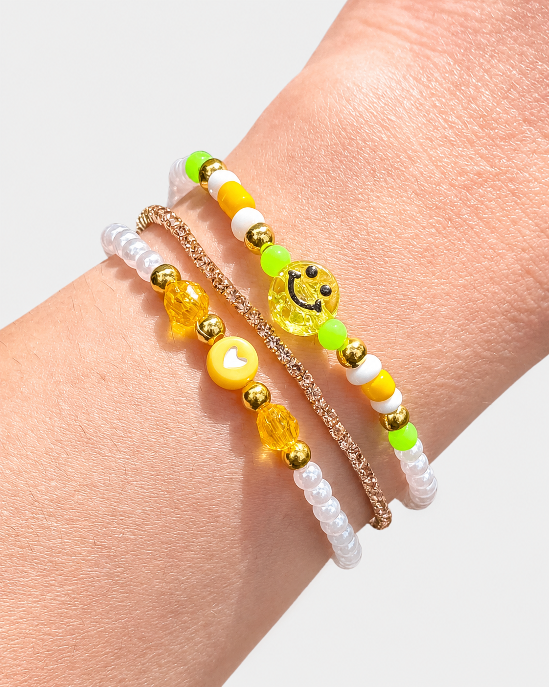 Sunshine & Selflove – 3er Armband-Set für Freude, Glück & Leichtigkeit – Bild 1