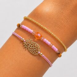 Ananas Vibes – 3er Armband-Set für Freude, Glück & Leichtigkeit - Thumbnail Image 2