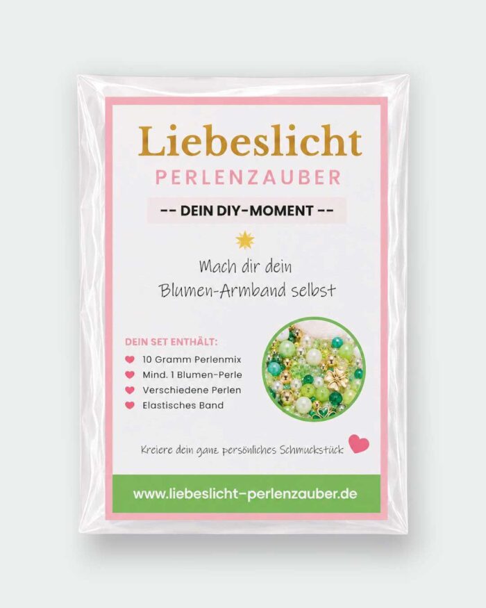 Blumen DIY-Perlenset – 10 Gramm in verschiedenen Farben inkl. elastischem Band