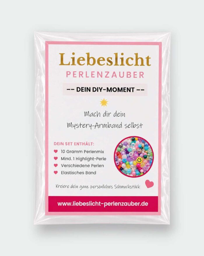 Mystery DIY-Perlenset – 10 Gramm in verschiedenen Farben inkl. elastischem Band