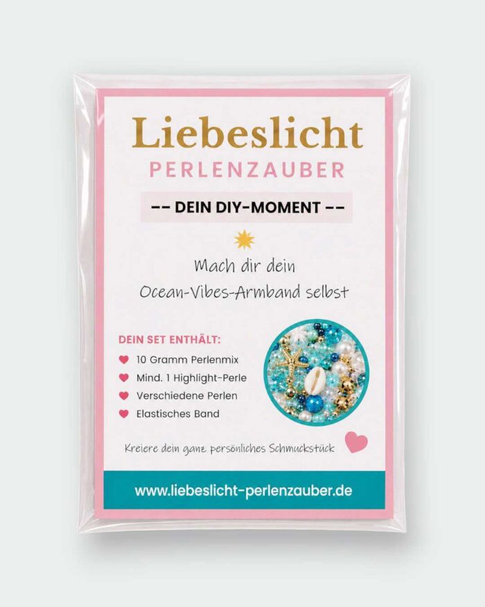 Ocean Vibes DIY-Perlenset – 10 Gramm in verschiedenen Farben inkl. elastischem Band