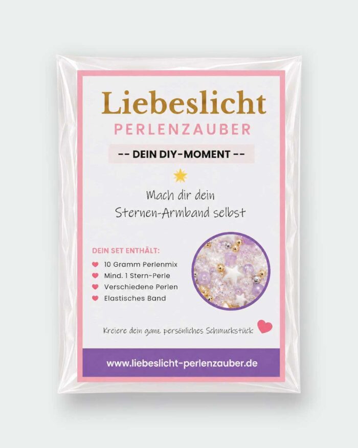 Sternen DIY-Perlenset – 10 Gramm in verschiedenen Farben inkl. elastischem Band