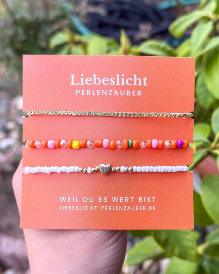 Sunset Love – Liebeslicht Armband Set