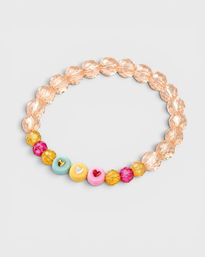 Happy Crystal Heart – Perlenarmband für Liebe, Selbstliebe & Weiblichkeit