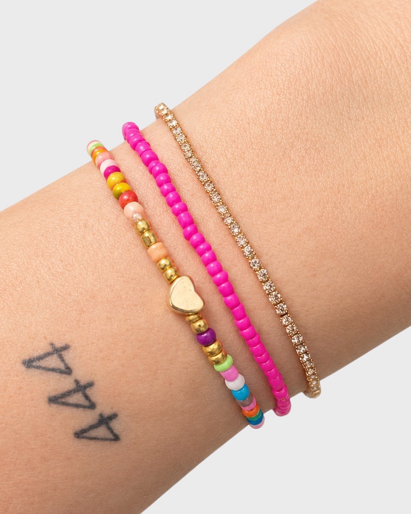 Kleines Goldherz – 3er Armband-Set für Liebe, Selbstliebe & Weiblichkeit – Bild 2