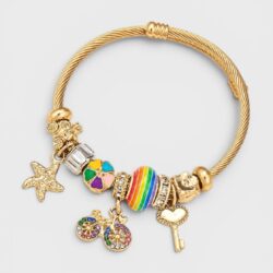 Glücksreise – Charm-Armband aus Edelstahl für Freude & Leichtigkeit - Thumbnail Image 1