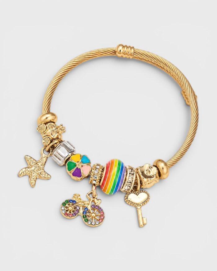 Glücksreise – Charm-Armband aus Edelstahl für Freude & Leichtigkeit