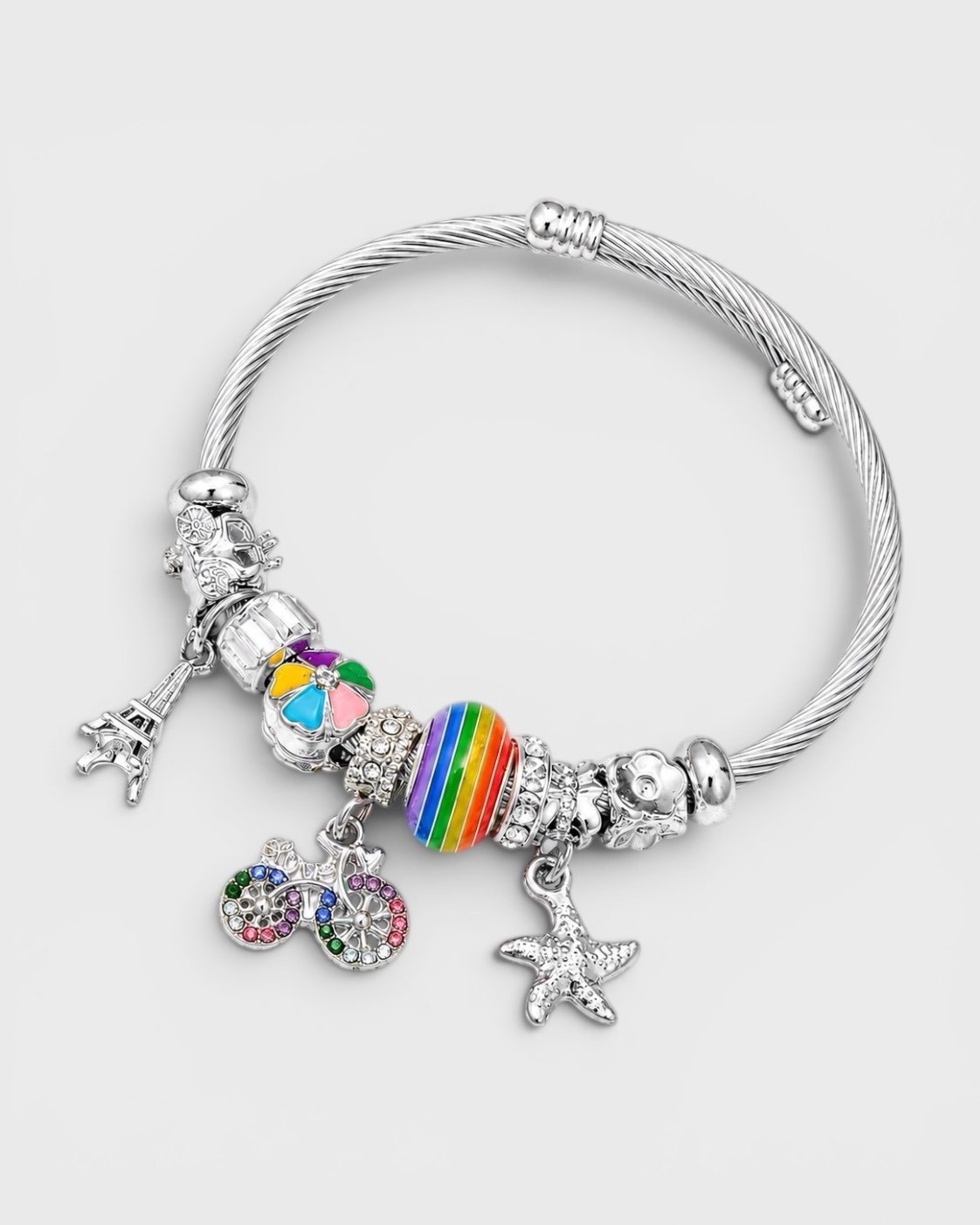 Glücksreise – Charm-Armband aus Edelstahl für Freude & Leichtigkeit – Bild 3