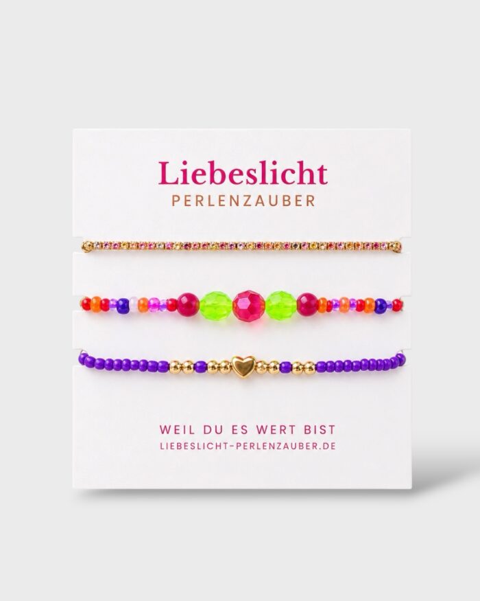 Farbenfreude – 3er Armband-Set für Leichtigkeit & gute Laune