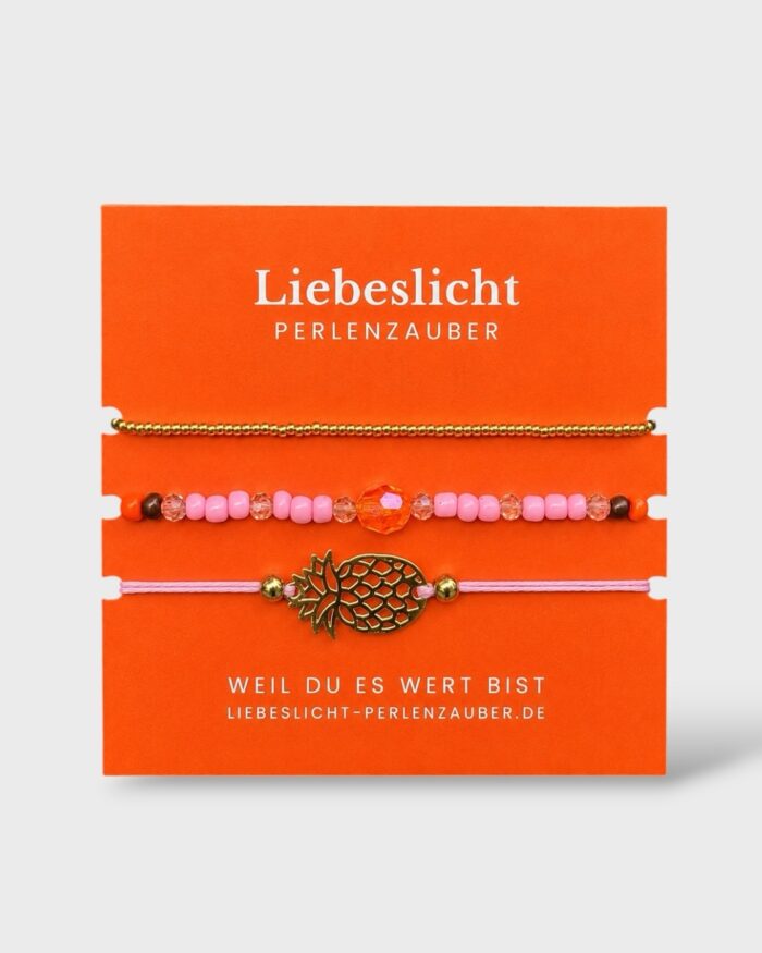 Ananas Vibes – 3er Armband-Set für Freude, Glück & Leichtigkeit