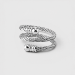 Golden Twist – verstellbarer Edelstahlring in Gold, Rosé oder Silber - Thumbnail Image 2
