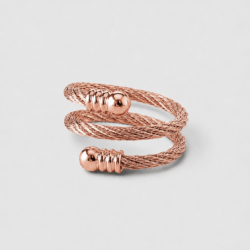 Golden Twist – verstellbarer Edelstahlring in Gold, Rosé oder Silber - Thumbnail Image 3