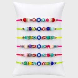 Nazar-Perlen Schutzarmband im Boho-Stil – in verschiedenen Farben - Thumbnail Image 1