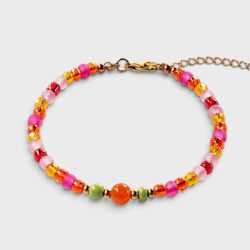 Aprikosentraum – Perlenarmband mit Karabinerverschluss - Thumbnail Image 1