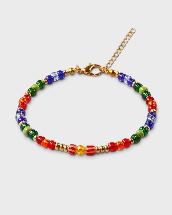 Sonnenspiel – Perlenarmband mit Karabinerverschluss