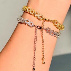 Herzfunkeln – Glitzer-Herzarmband in Gold oder Silber - Thumbnail Image 3