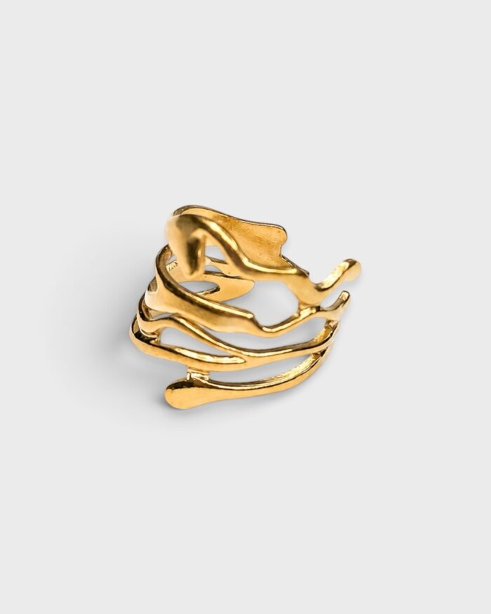 Freigeist – verstellbarer Edelstahl-Ring in Gold