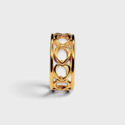Herzensband – verstellbarer Edelstahl-Ring in Gold - Thumbnail Image 3